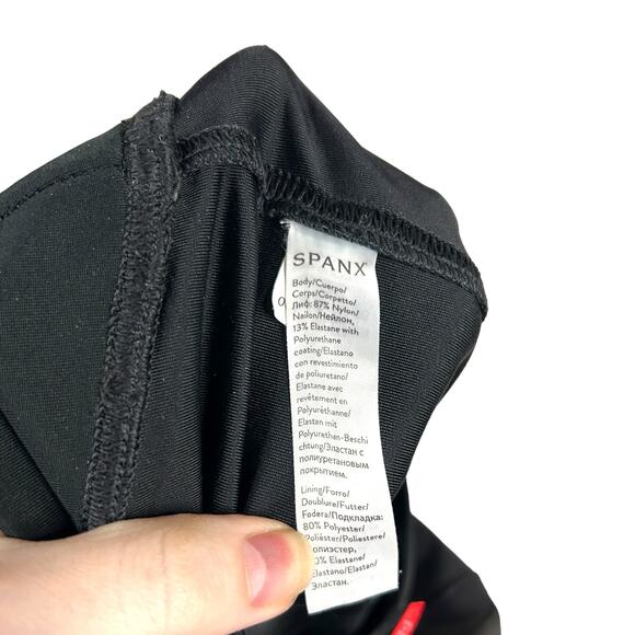 SPANX Womens Size L Ready to Wow Faux Leather Leggings Ankle Length Black 2437 - Picture 8 of 11